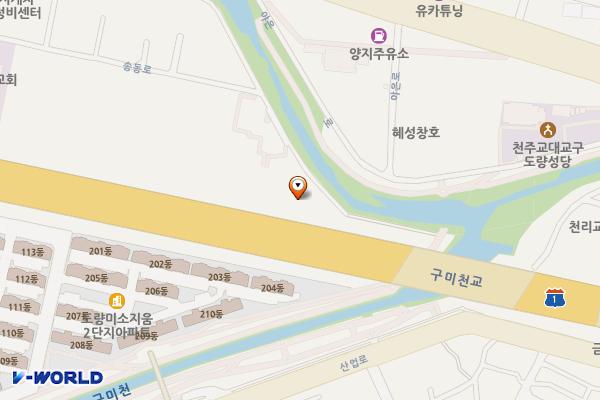 카페 컬리넌 위치 지도 — 경상북도 구미시 송동로 42-36