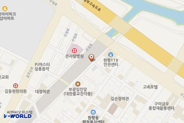 구미 금오천3주차장 위치 지도 — 경상북도 구미시 금오산로 53-9