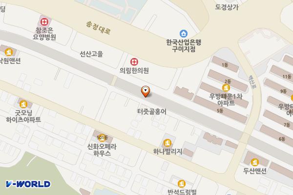 구미 광평천2주차장 위치 지도 — 경상북도 구미시 송정동 505