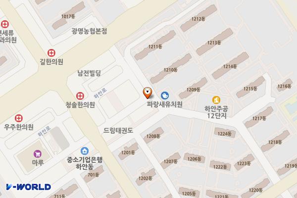 하안동 상업지역 제2 위치 지도 — 경기도 광명시 하안동 714번지
