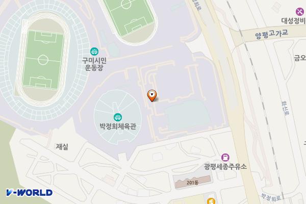구미 복합스포츠센터 위치 지도 — 경상북도 구미시 박정희로 375-7