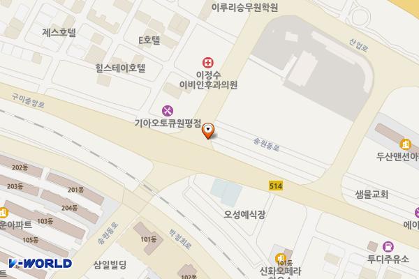 구미 원평구획가로2주차장 위치 지도 — 경상북도 구미시 원평동 1087