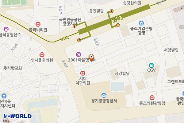 철산동 상업지역 제2 위치 지도 — 경기도 광명시 철산동 527번지