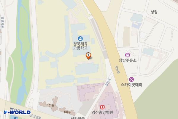 경북체육고등학교 위치 지도 — 경상북도 경산시 경안로 43