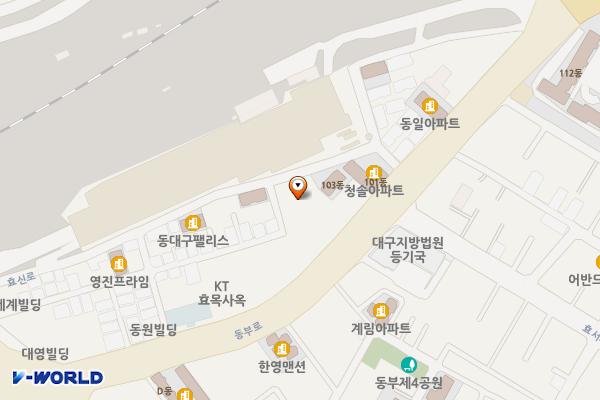 대경사과원예농협 위치 지도 — 대구광역시 동구 동부로 207