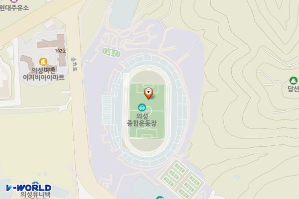 의성종합체육관 위치 지도 — 경상북도 의성군 의성읍 의성길안로 71