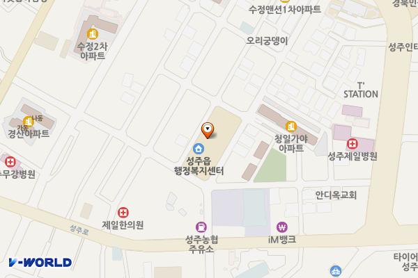 성주행정복지센터 위치 지도 — 경상북도 성주군 성주읍 성주읍1길 13