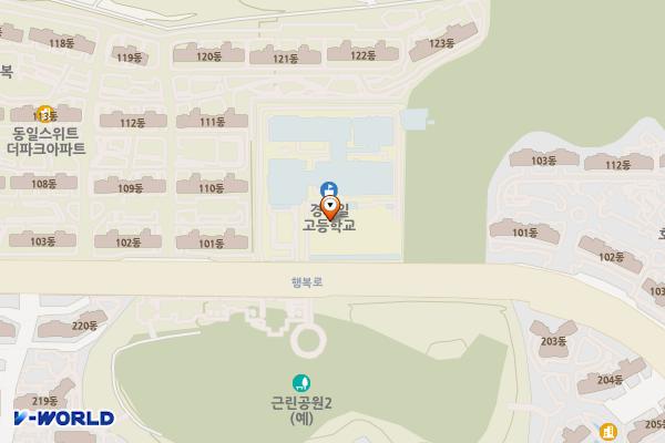 경북일고등학교 위치 지도 — 경상북도 예천군 호명읍 행복로 193
