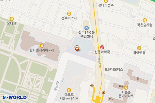 성수동 성동구민체육센터(7kW) 위치 지도 — 서울특별시 성동구 왕십리로 89
