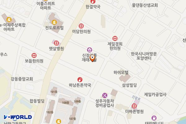 신장동 하남하이렉스오피스텔(7kW) 위치 지도 — 경기도 하남시 하남대로801번길 74