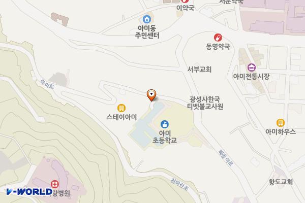 아미초등학교지하공영 위치 지도 — 부산광역시 서구 아미동2가 89
