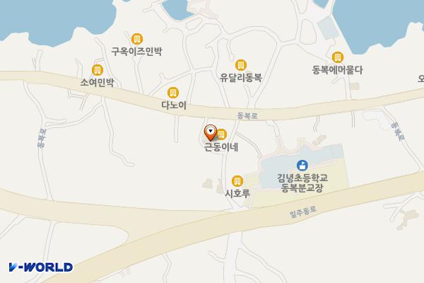 제주여기 동복 위치 지도 — 제주특별자치도 제주시 구좌읍 동복로 56-3