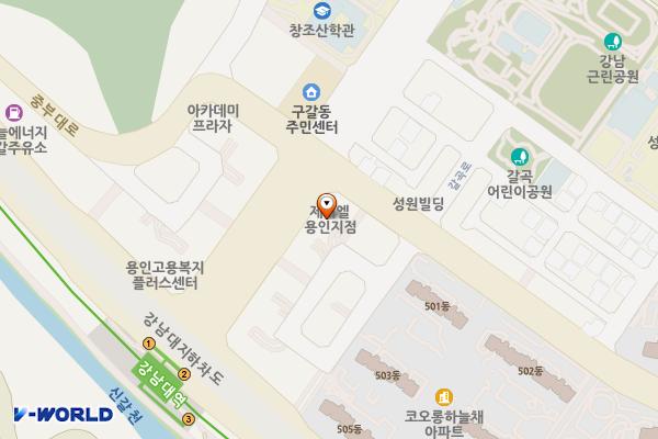 용인 그랜드프라자 위치 지도 — 경기도 용인시 기흥구 강남동로 6