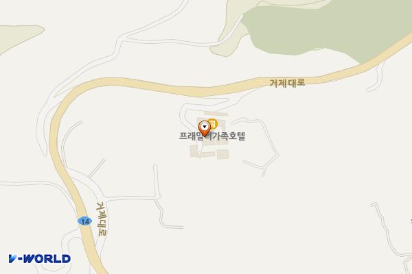 거제 프래밀리 풀빌라 호텔 위치 지도 — 경상남도 거제시 일운면 거제대로 2308