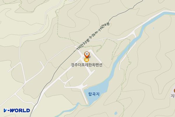 경주 더포레한옥펜션 위치 지도 — 경상북도 경주시 갓거랑길 110