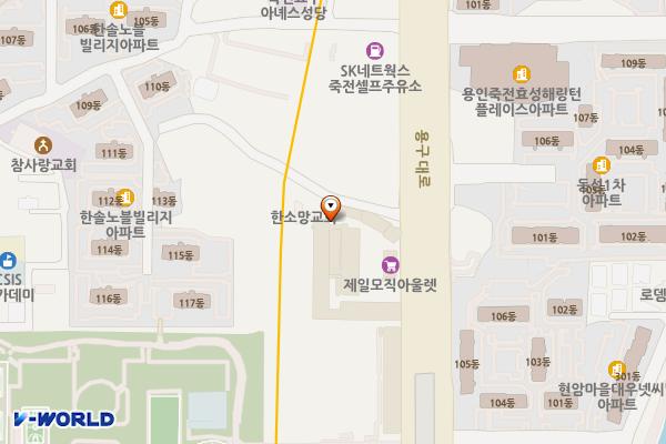 용인 죽전패션상설타운 위치 지도 — 경기도 용인시 수지구 용구대로 2729-5