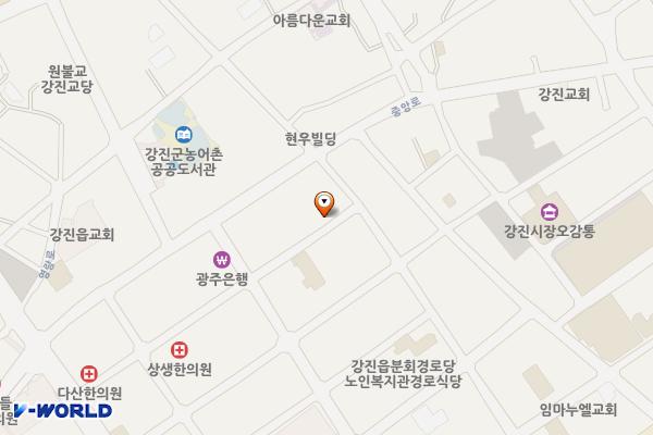 전남광주_강진 남도탕대중사우나 위치 지도 — 전남광주통합특별시 강진군 강진읍 영랑로4길 29