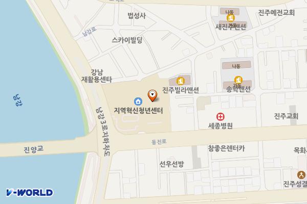 진주 한국방송통신대학교 경남지역대학 위치 지도 — 경상남도 진주시 동진로 101