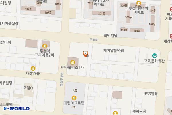 천안 코리타운 위치 지도 — 충청남도 천안시 서북구 두정로 230