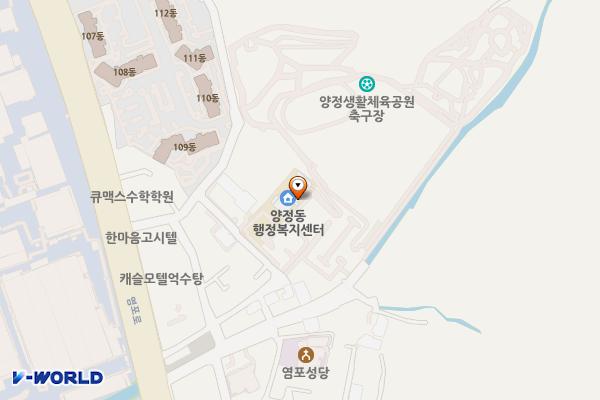 양정동 행정복지센터 위치 지도 — 울산광역시 북구 양정동 488-3