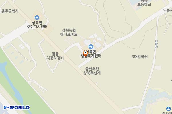 상북면 행정복지센터 위치 지도 — 울산광역시 울주군 상북면  도동신리로 5