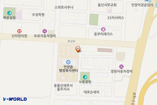 언양읍 행정복지센터 위치 지도 — 울산광역시 울주군 언양읍 동문길 7