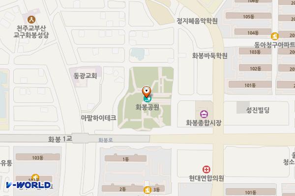 화봉공원 공영주차장 위치 지도 — 울산광역시 북구 화봉동 445-1