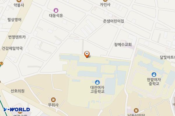 대전여자고등학교 위치 지도 — 대전광역시 동구 용운로1번길 28-37
