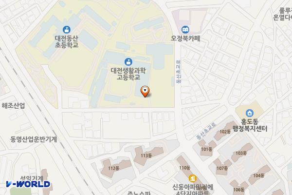 대전생활과학고등학교 위치 지도 — 대전광역시 대덕구 동산초교로63번길 12