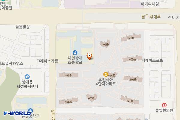 대전상대초등학교 위치 지도 — 대전광역시 유성구 월드컵대로 322