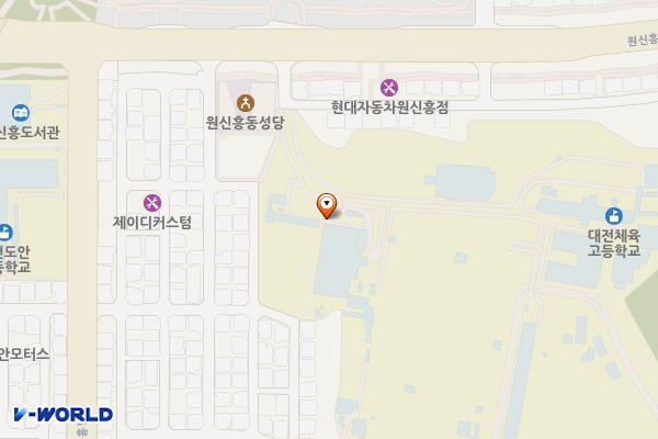 대전체육고등학교 위치 지도 — 대전광역시 유성구 원신흥로40번길 6