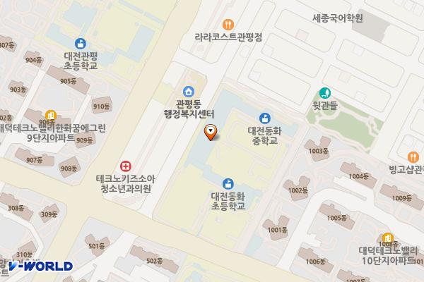 대전동화중학교 위치 지도 — 대전광역시 유성구 관평2로 43