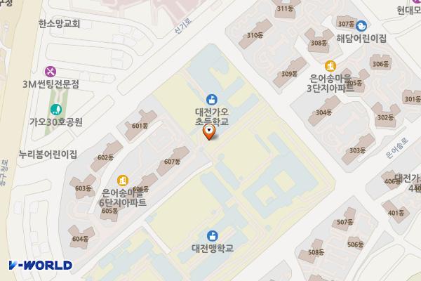 대전가오초등학교 위치 지도 — 대전광역시 동구 신기로 112