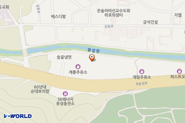 계룡휴게소 위치 지도 — 대전광역시 유성구 현충원로 185