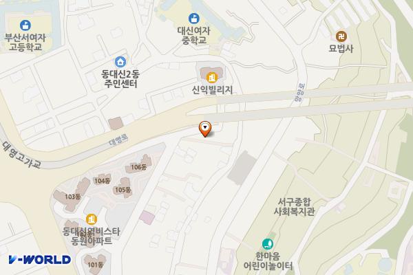 동대1제4공영 위치 지도 — 부산광역시 서구 동대신동1가 9-48