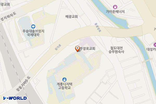 계룡디지텍고등학교 위치 지도 — 대전광역시 동구 소랑길 64