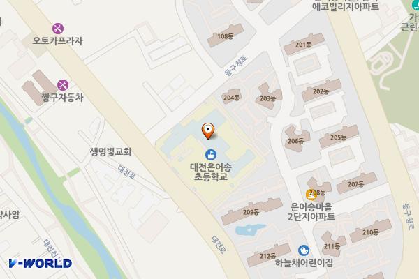 대전은어송초등학교 위치 지도 — 대전광역시 동구 대전로 396