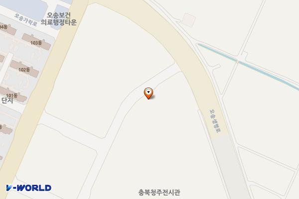 청주오스코(OSCO)전시관 2주차장(2)_급속 위치 지도 — 충청북도 청주시 흥덕구 오송읍 만수리 275-5