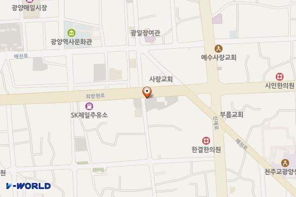인동리 400 위치 지도 — 전남광주통합특별시 광양시 광양읍 인동리 400