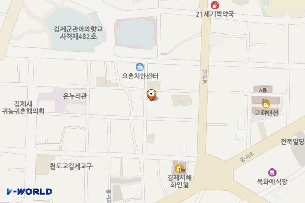 (완속)김제 요촌동 문영 공영주차장 위치 지도 — 전북특별자치도 김제시 동헌2길 12