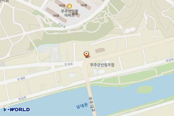 (급속)무주 산림조합 맞은편 주차장 위치 지도 — 전북특별자치도 무주군 무주읍 읍내리 118-27