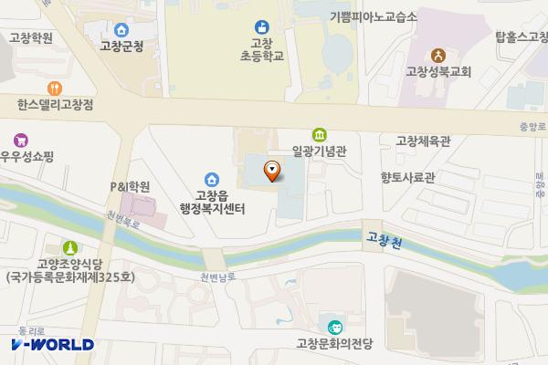 (급속)전북특별자치도 고창교육지원청 위치 지도 — 전북특별자치도 고창군 고창읍 중앙로 258