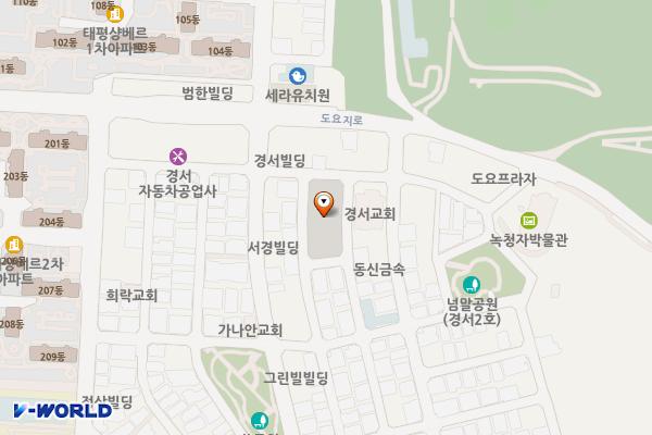 경서 주차장 위치 지도 — 인천광역시 서해구 경서동 734