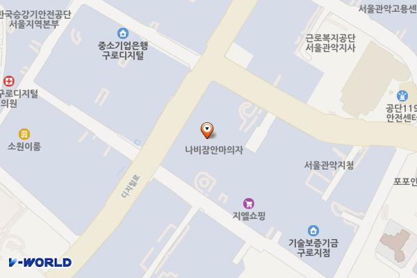 대륭포스트타워 1차 위치 지도 — 서울특별시 구로구 디지털로 288