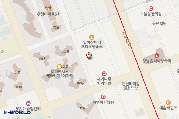 강남아르누보씨티 호텔_서초 위치 지도 — 서울특별시 서초구 서초대로74길 49