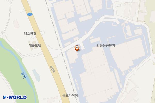 다스_경주공장 위치 지도 — 경상북도 경주시 외동읍 외동농공단지길 14