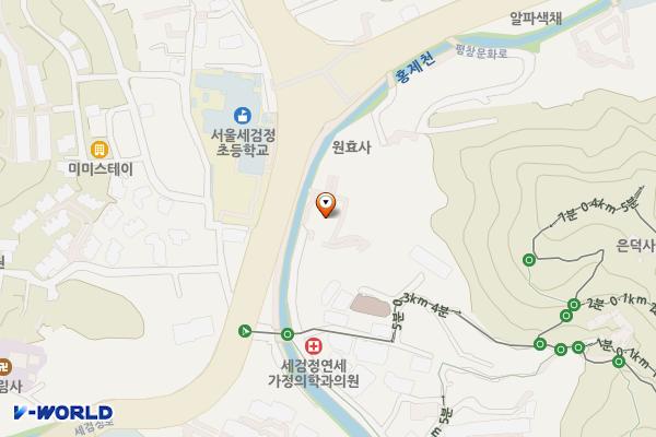 신영동 빗물저류조 내 공중화장실 위치 지도 — 서울특별시 종로구 신영동 123-1
