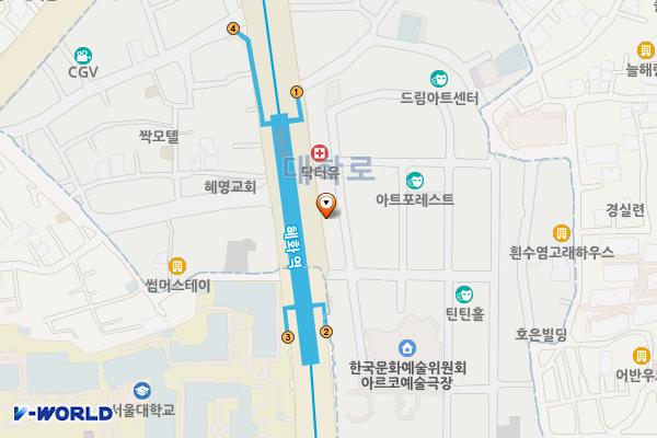 흥사단 위치 지도 — 서울특별시 종로구 대학로 122