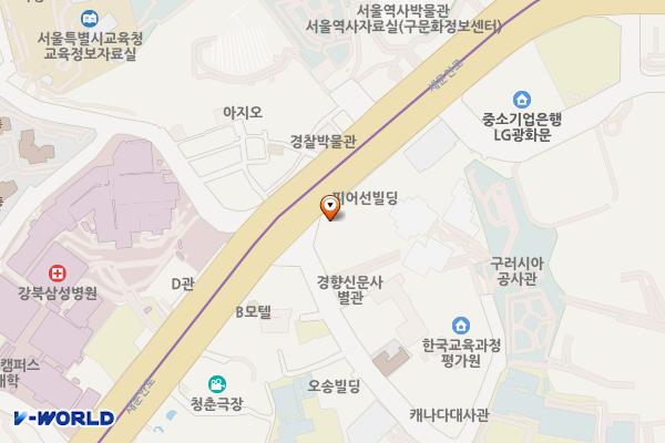 신문로빌딩 위치 지도 — 서울특별시 종로구 새문안로 38