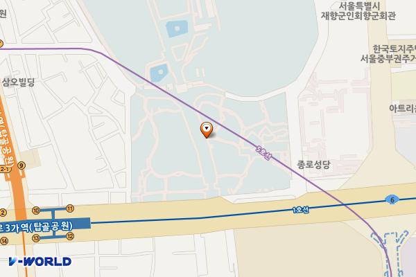 종묘공영주차장(주차시설운영처) 위치 지도 — 서울특별시 종로구 훈정동 2